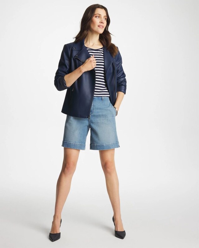 Denim Trouser Shorts - image 2